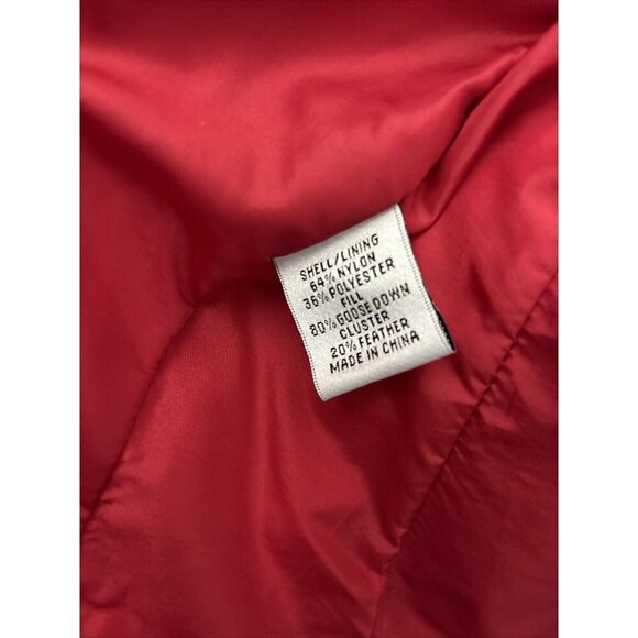 Talbots Red Puffer Goose Down Vest Womens S Zip Snap - Picture 5 of 5